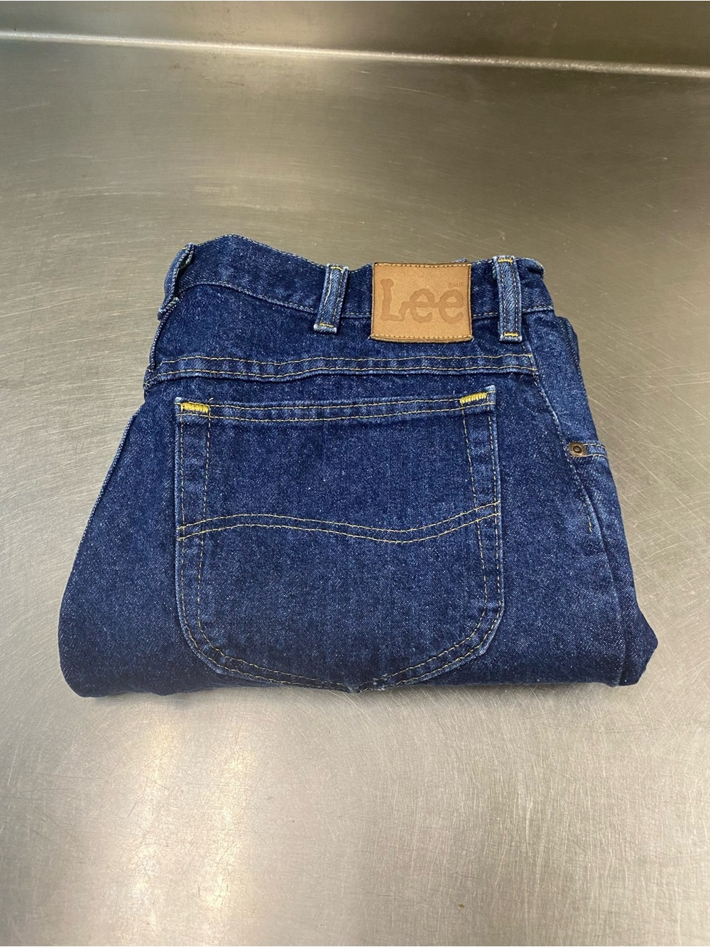 Lee Men's Relaxed Dark Indigo Denim Jeans 36x30